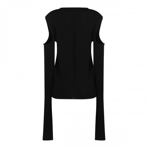 BLACK WOOL KNITWEAR