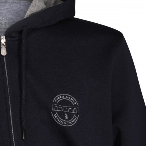 NAVY BLUE COTTON SWEATSHIRT