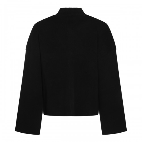 BLACK WOOL KNITWEAR