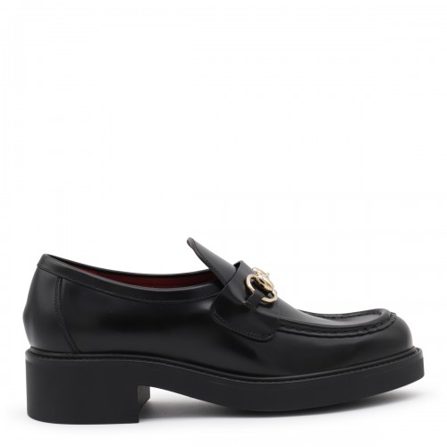 BLACK LEATHER LOAFERS