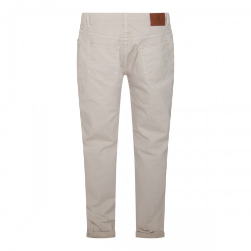 BEIGE COTTON JEANS