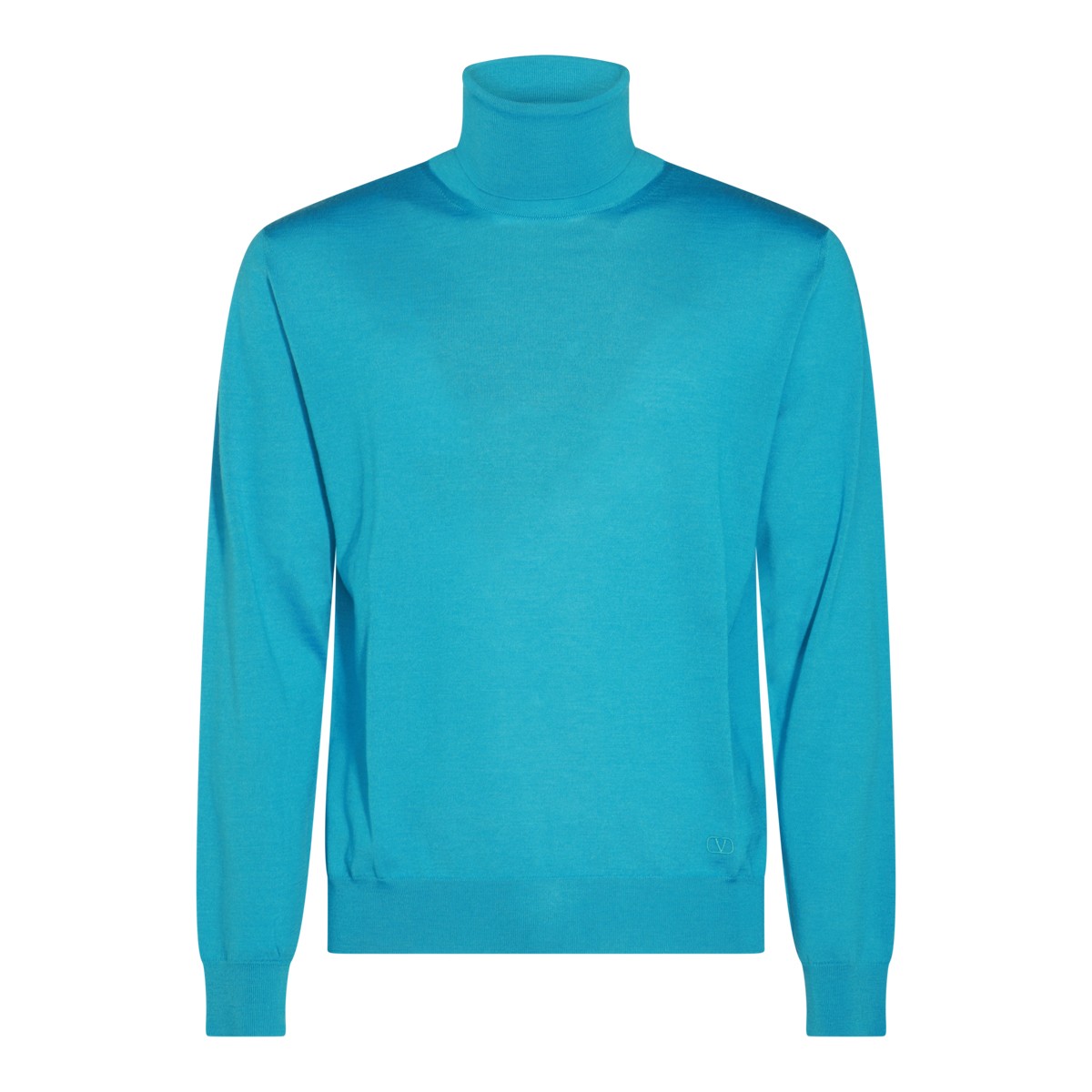 LIGHT BLUE WOOL KNITWEAR