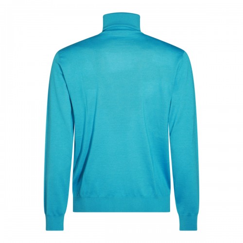 LIGHT BLUE WOOL KNITWEAR