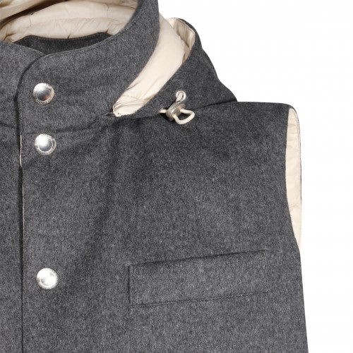 GREY WOOL CASUAL JACKET