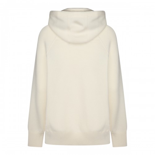 WHITE WOOL SWEATSHIR