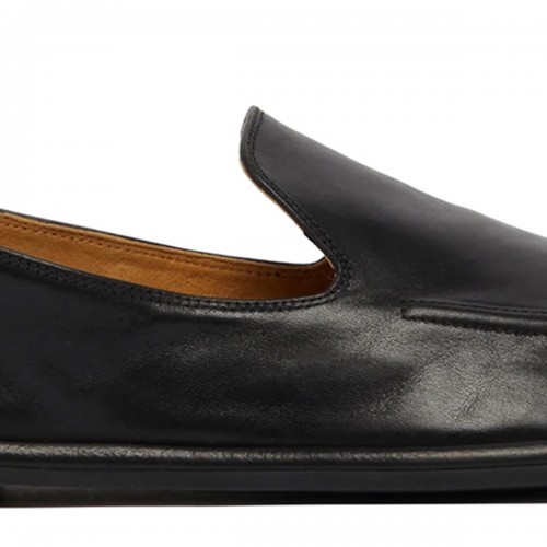 BLACK LEATHER LOAFERS