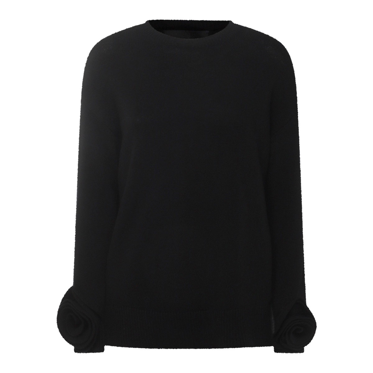 BLACK WOOL KNITWEAR