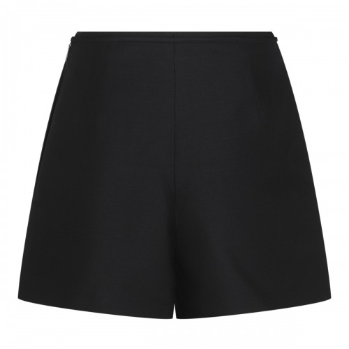 BLACK WOOL SHORTS