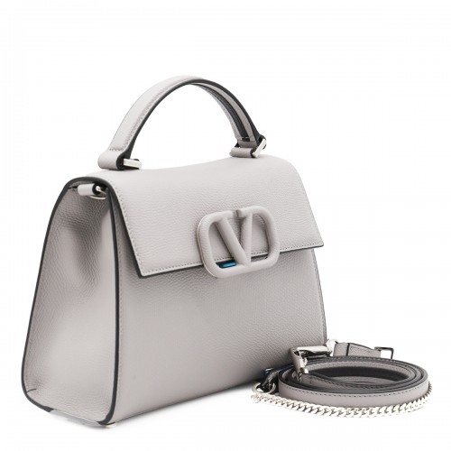 GREY SMALL VSLING TOP HANDLE BAG