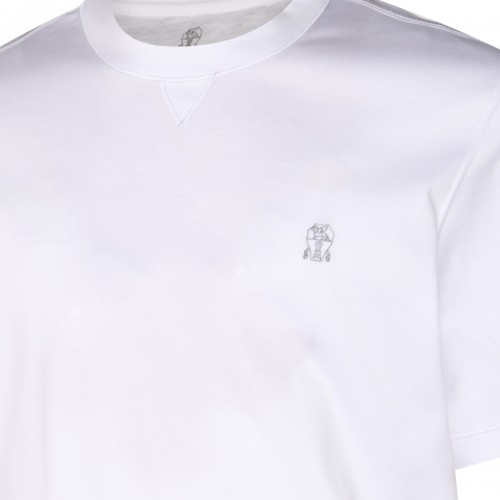 WHITE COTTON T-SHIRT