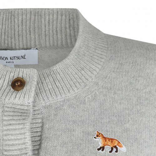 LIGHT GREY WOOL KNITWEAR