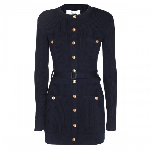 NAVY BLUE WOOL DRESS