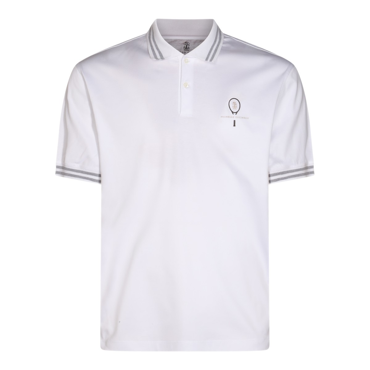 WHITE COTTON POLO SHIRT