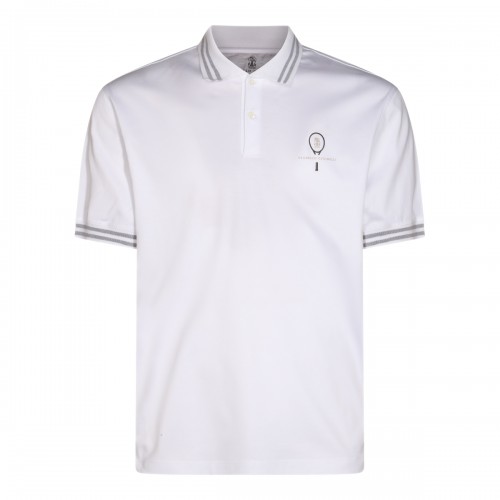 WHITE COTTON POLO SHIRT