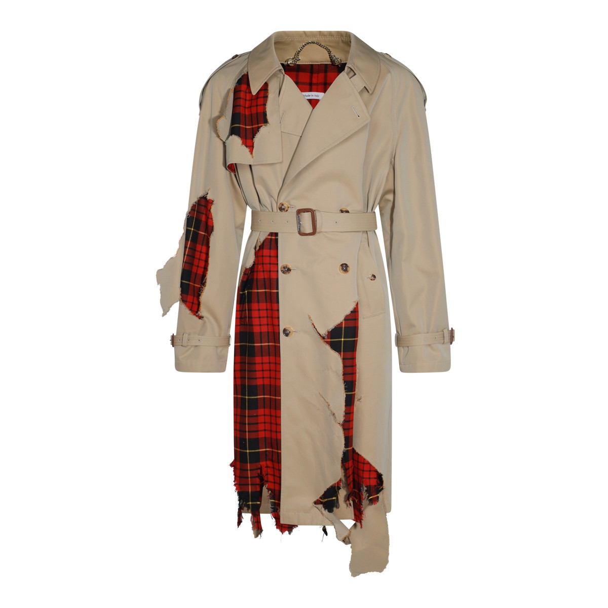 BEIGE COTTON TRENCH COAT