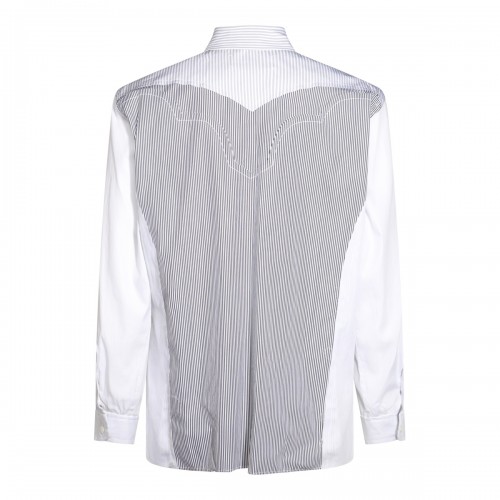 WHITE AND GREY COTTON SHIRT 2