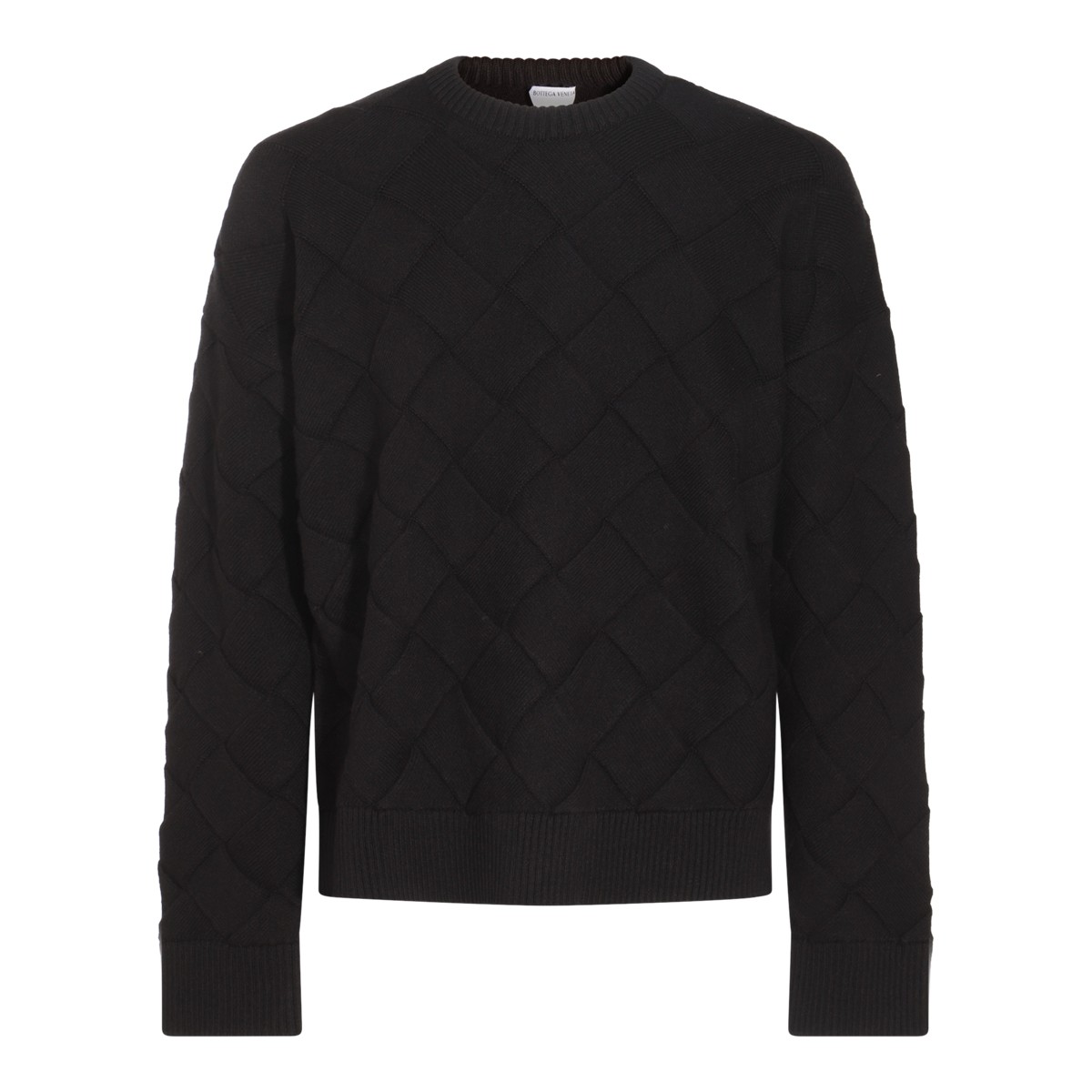 BLACK WOOL SWEATSHIRT