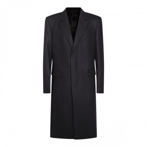 DARK BLUE WOOL COAT