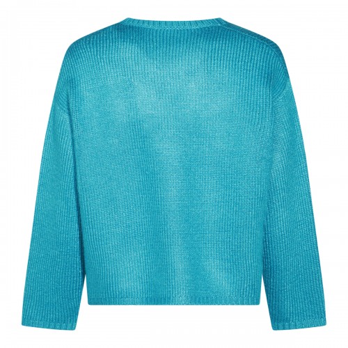 LIGHT BLUE SILK KNITWEAR