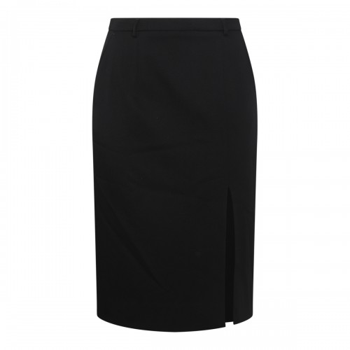 BLACK WOOL SKIRT