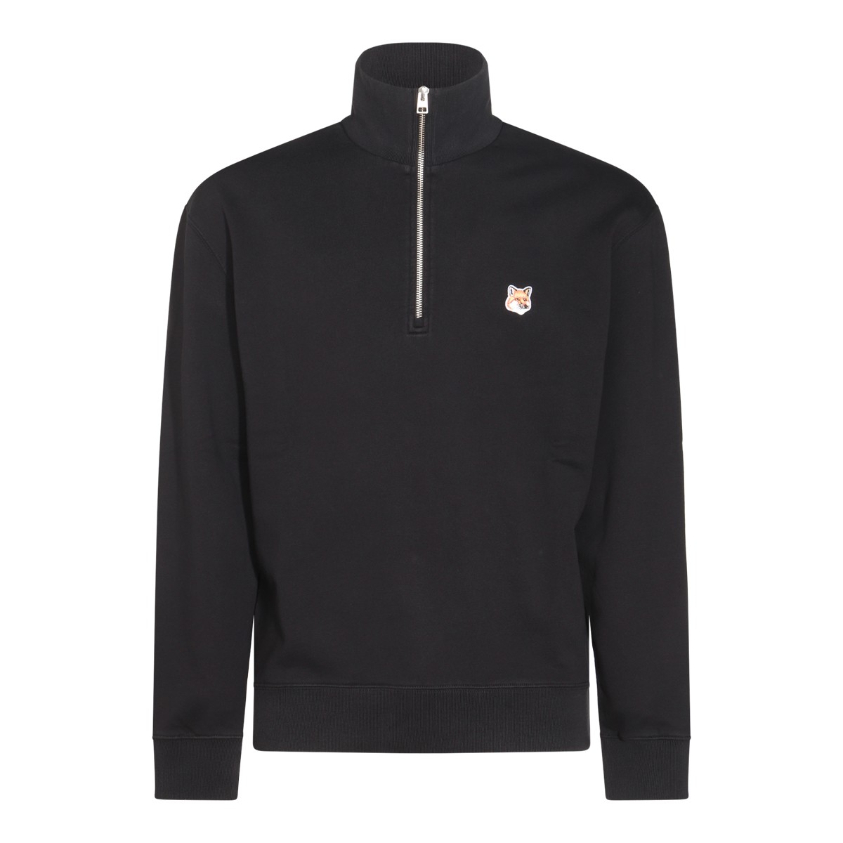 BLACK COTTON SWEATSHIRT