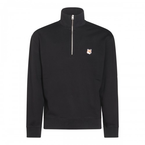 BLACK COTTON SWEATSHIRT