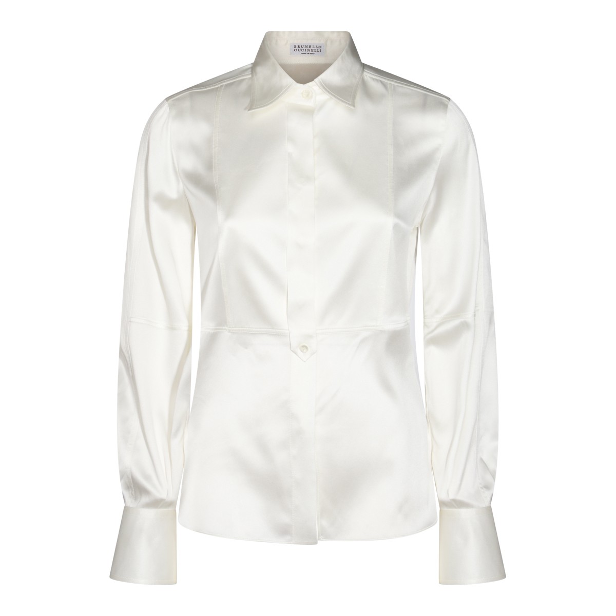 WHITE SILK SHIRT