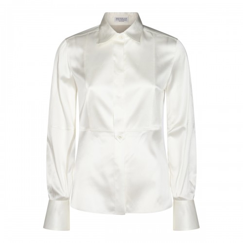 WHITE SILK SHIRT