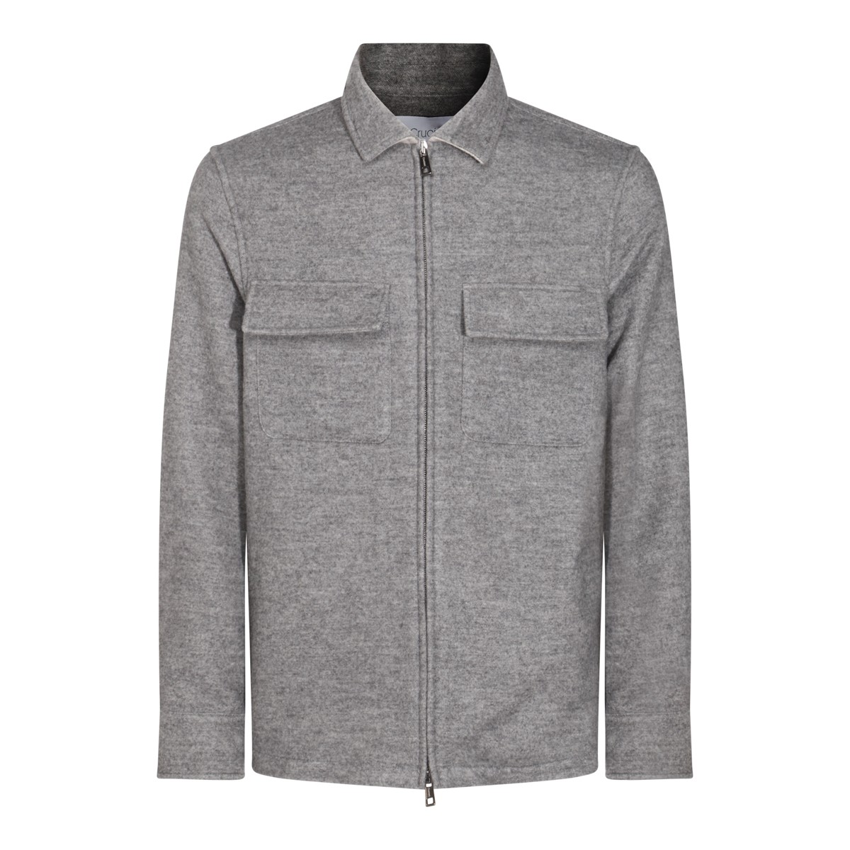 GREY WOOL CASUAL JACKET