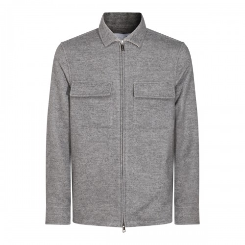 GREY WOOL CASUAL JACKET