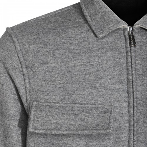 GREY WOOL CASUAL JACKET