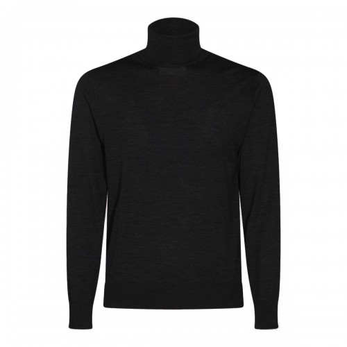 BLACK WOOL KNITWEAR