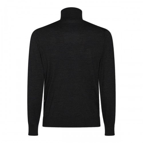 BLACK WOOL KNITWEAR