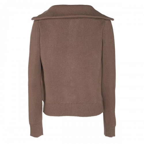 BROWN WOOL KNITWEAR