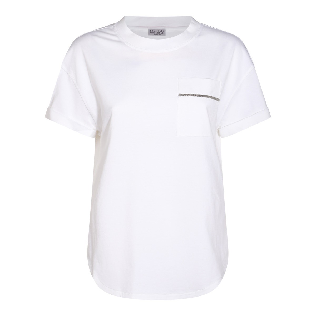 WHITE COTTON T-SHIRT