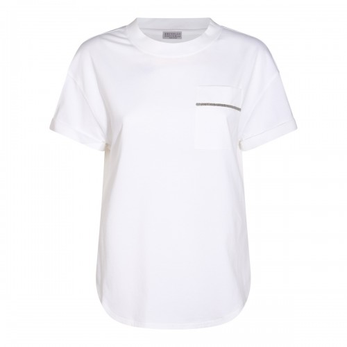 WHITE COTTON T-SHIRT