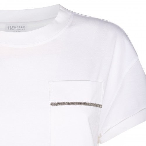 WHITE COTTON T-SHIRT