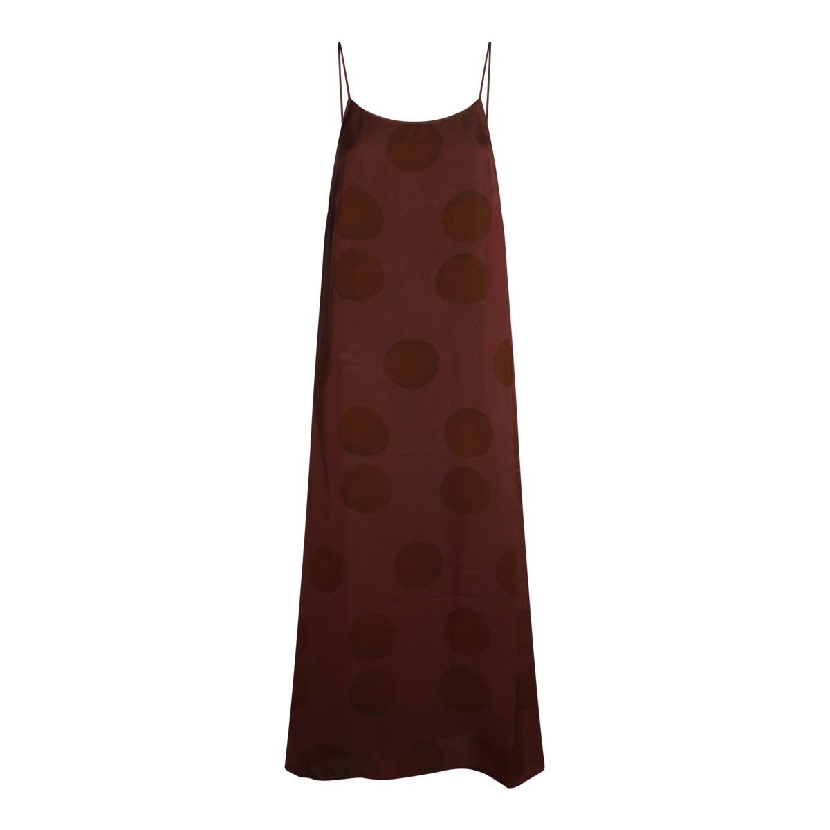 BROWN VISCOSE MAXI DRESS