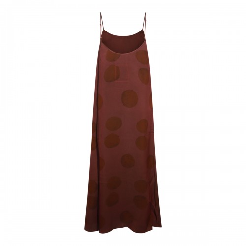 BROWN VISCOSE MAXI DRESS