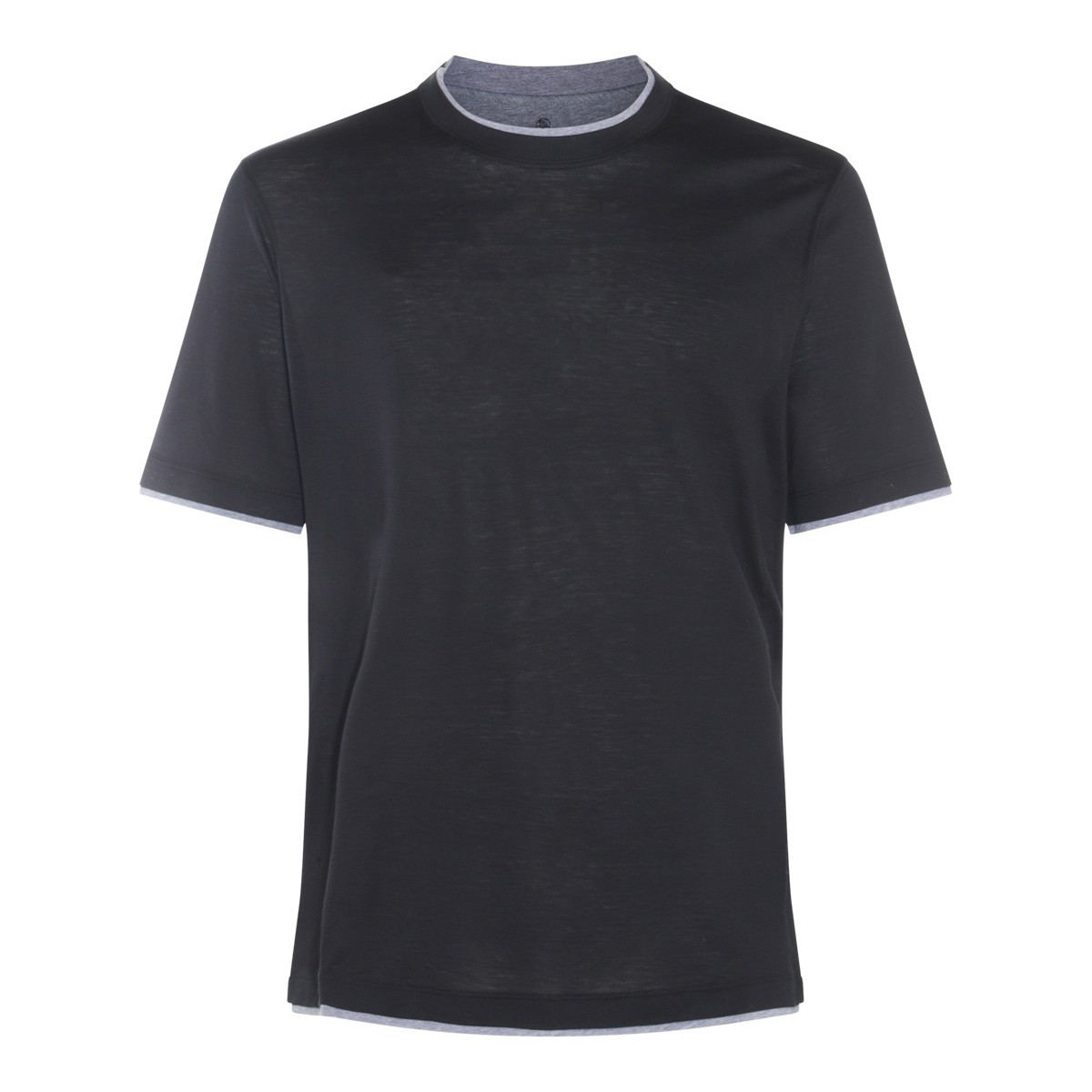 GREY SILK T-SHIRT