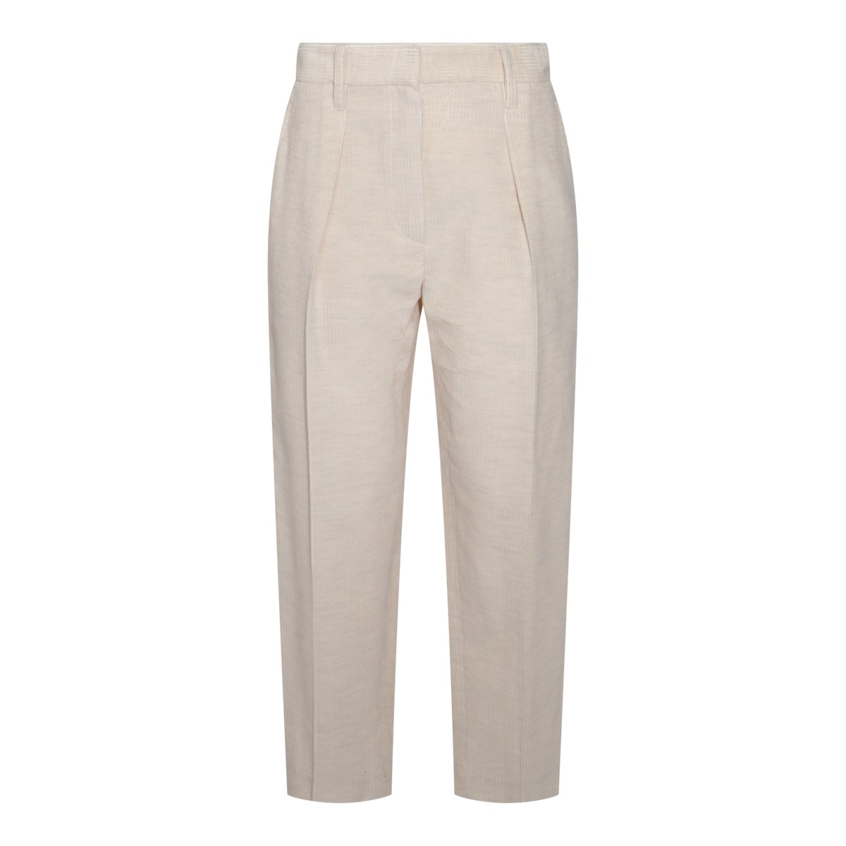 WHITE VISCOSE PANTS