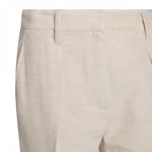 WHITE VISCOSE PANTS