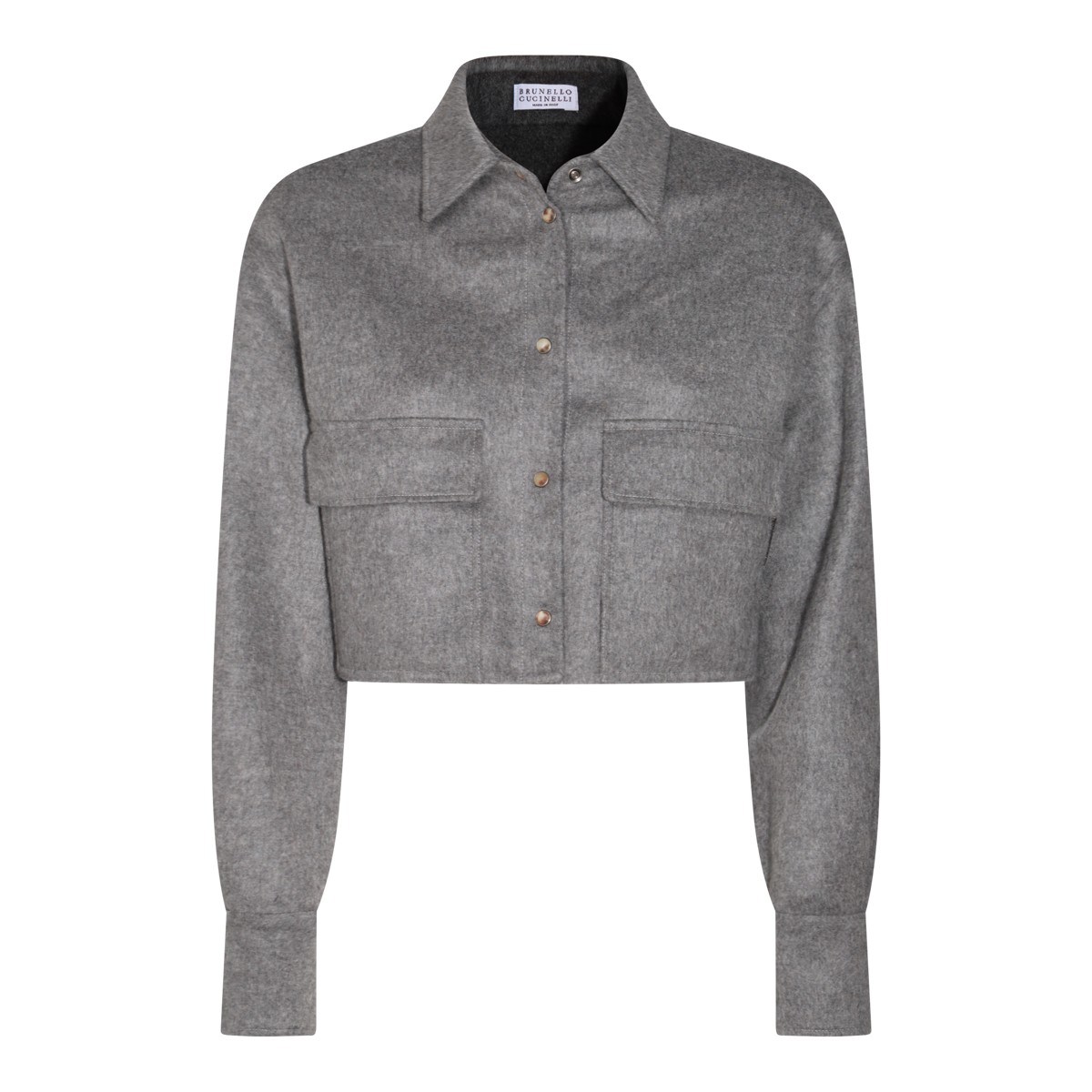 LIGHT GREY WOOL SHIRT