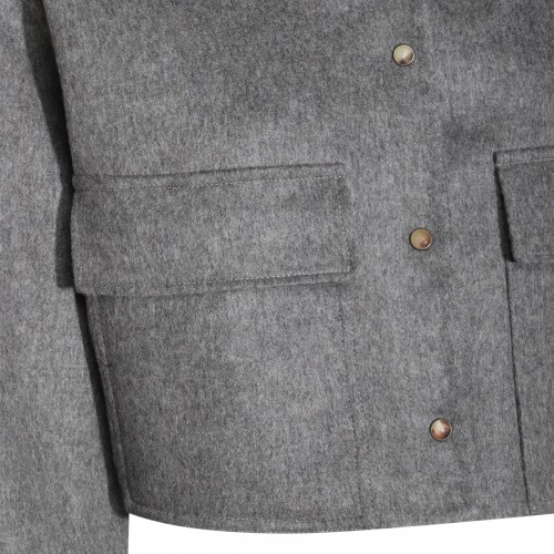 LIGHT GREY WOOL SHIRT