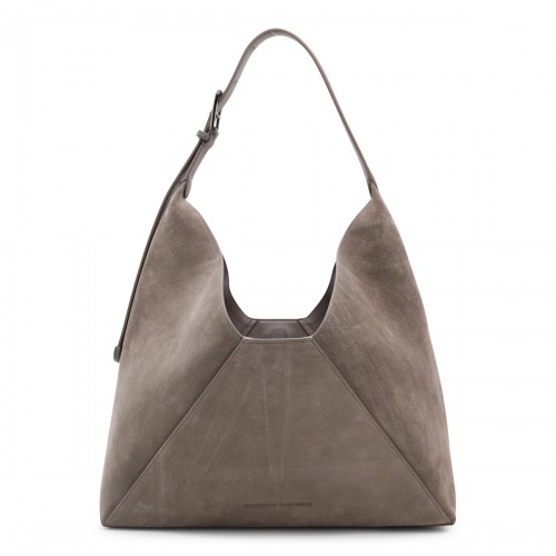 BEIGE LEATHER CROSSBODY BAG