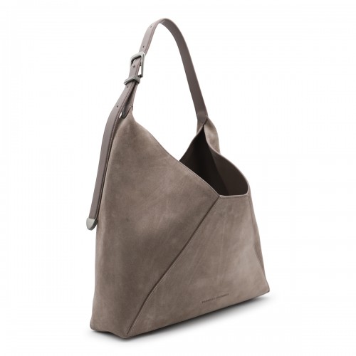 BEIGE LEATHER CROSSBODY BAG