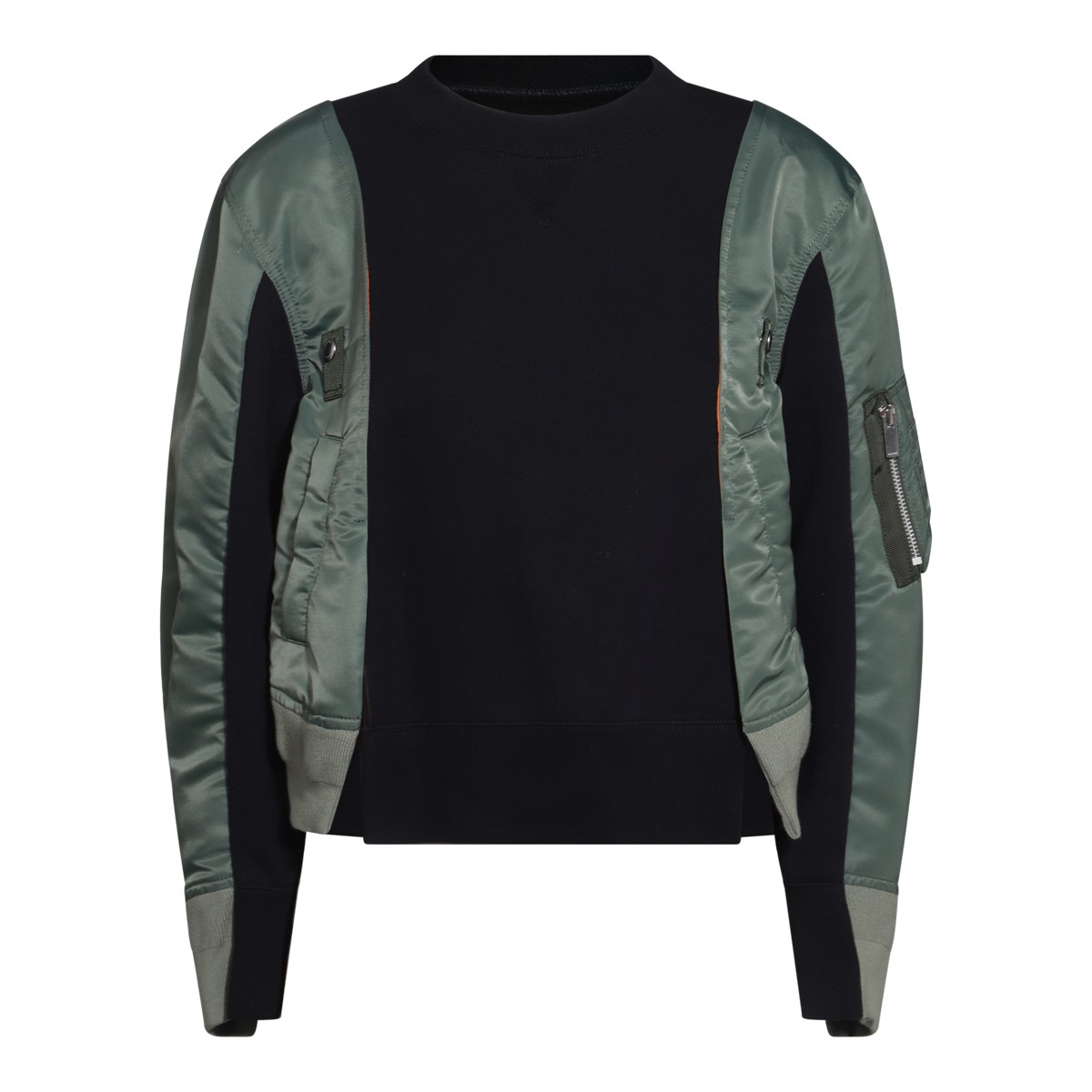 BLUE AND DARK GREEN COTTON SWEATSHIRT