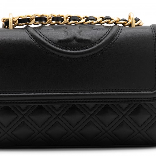 BLACK LEATHER SHOULDER BAG