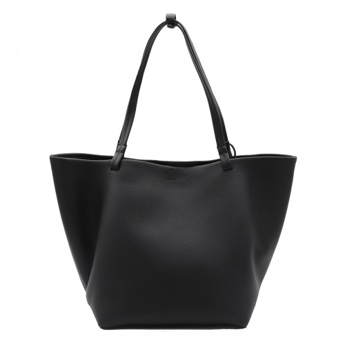 BLACK LEATHER PARK TOTE THREE BAG