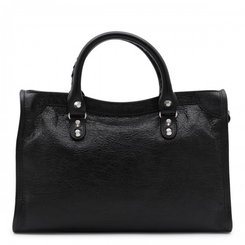 BLACK LEATHER MINI CITY BAG